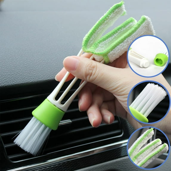 3-in-1 Car Vent Cleaner Kit, Mini Duster Brush with Microfiber Cloth for Keyboard, Blinds & Electronics, Portable Air Vent Cleaning Tool Clearance!
