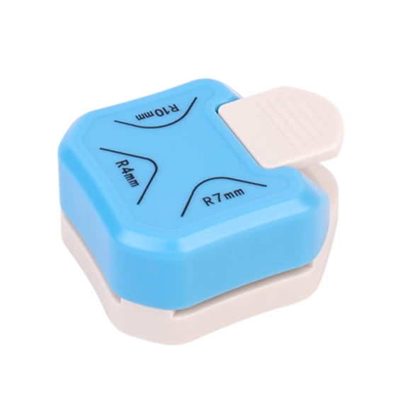 3-in-1 Cardboard Cutter & Corner Trimmer - Multi-Angle Paper/Photo Cutter with Round & Right Angle Corner Rounders ( Blue )