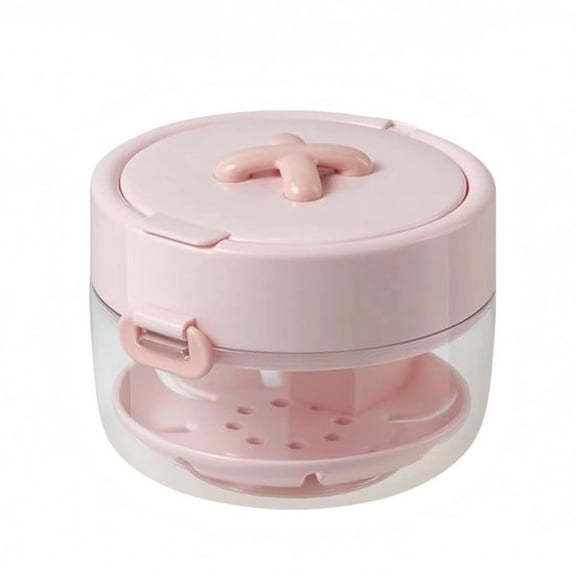 3 in 1 Case with Mirror, Denture Cleaning Cup with Removable Basket, Portable Mouth Guard Storage Container for Retainers and Dentures