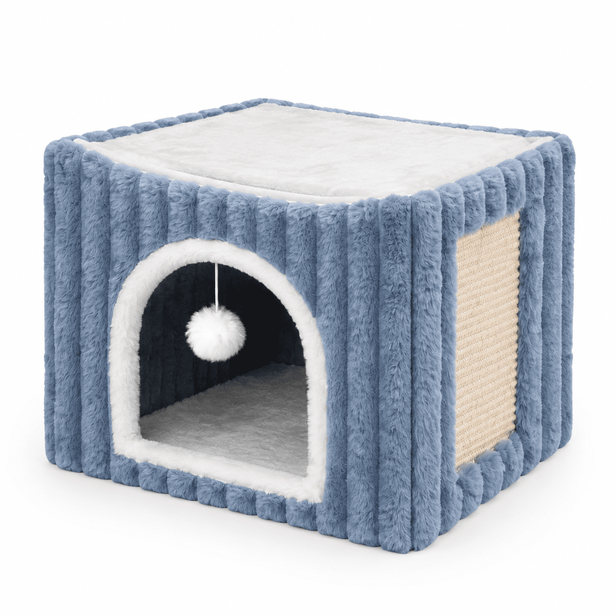 3-in-1 Cat Cave Bed For Indoor Cats With Scratch Pad - Walmart.com