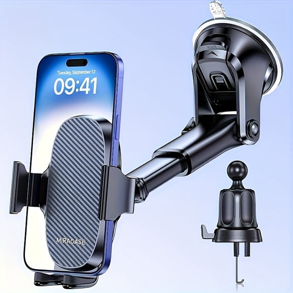 3-in-1 Cell Phone Holders for Your Car, Universal Car Phone Holder Mount for Dashboard Air Vent Windshield Compatible with iPhone17 16 15 14 13 12 11 Pro Max Xs XR X, Galaxy Stripe