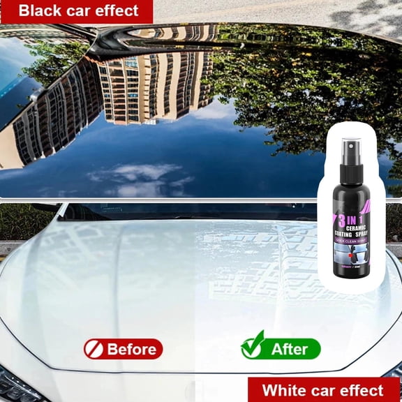 3-in-1 Ceramic Coating Liquid for Cars - 30ml Auto Cleaner, Protectant & Gloss Enhancer for Paint/Glass/Metal Surfaces (Easy DIY Application 30ml)