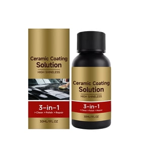 3-in-1 Ceramic Coating Solution for Cars High Gloss Hydrophobic Car Paint Sealant Scratch Repair Stain Protection Multi-Effect Car Polish Coating 30ML