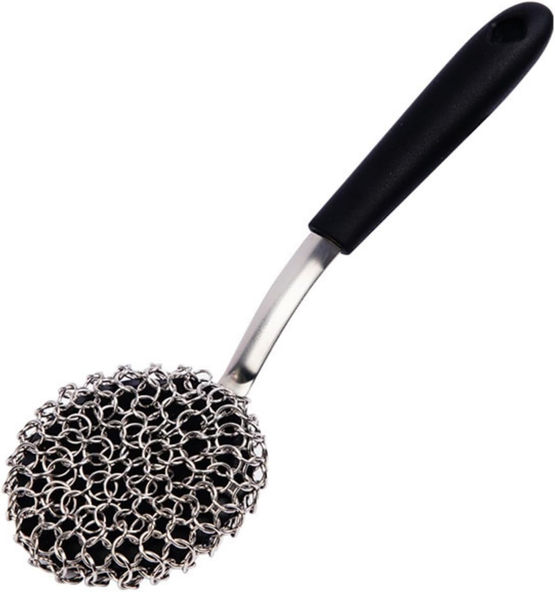 Chainmail Grill Scrubber - Borstenfreier Edelstahl Grillreiniger 3-in-1