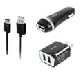 thumbnail image 1 of 3-in-1 Chargers Bundle Compatible for Samsung Galaxy Note10, Note10+, Note 10 5G, Note 10+, A10e, A20e (Black) - 2.1Ah Car Charger + Home Charger Adapter + USB Charging Cable, 1 of 5