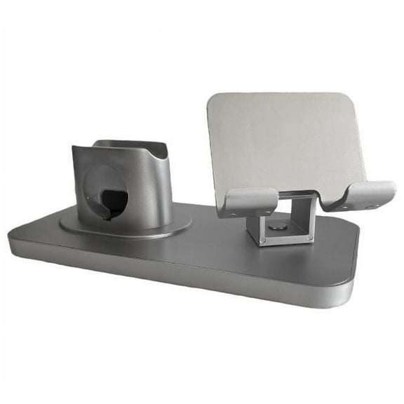 3-in-1 Charging Stand for Apple Watch, Tablets, Phone & Airpods - Silver