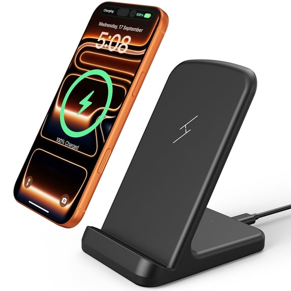 ETEPEHI Wireless Charger Stand, Fast Charging Station Compatible for iPhone 17 16 15 14 13 12 Pro Max, Charger Dock Compatible for Samsung Galaxy S25 S24 S23
