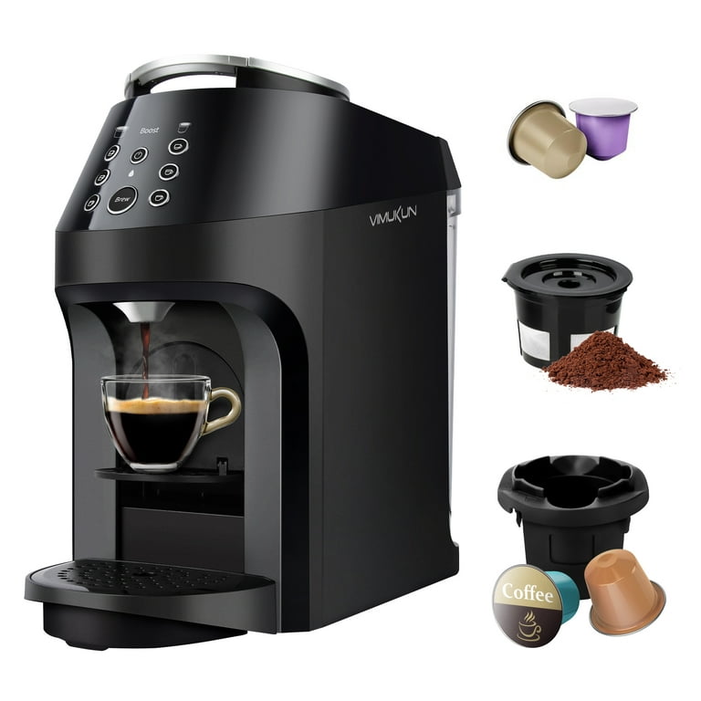 3-in-1 Coffee Maker for Nespresso, K-Cup Pod and Ground Coffee, Coffee and  Espresso Machine Combo Compatible with Nespresso Capsules OriginalLine, 19