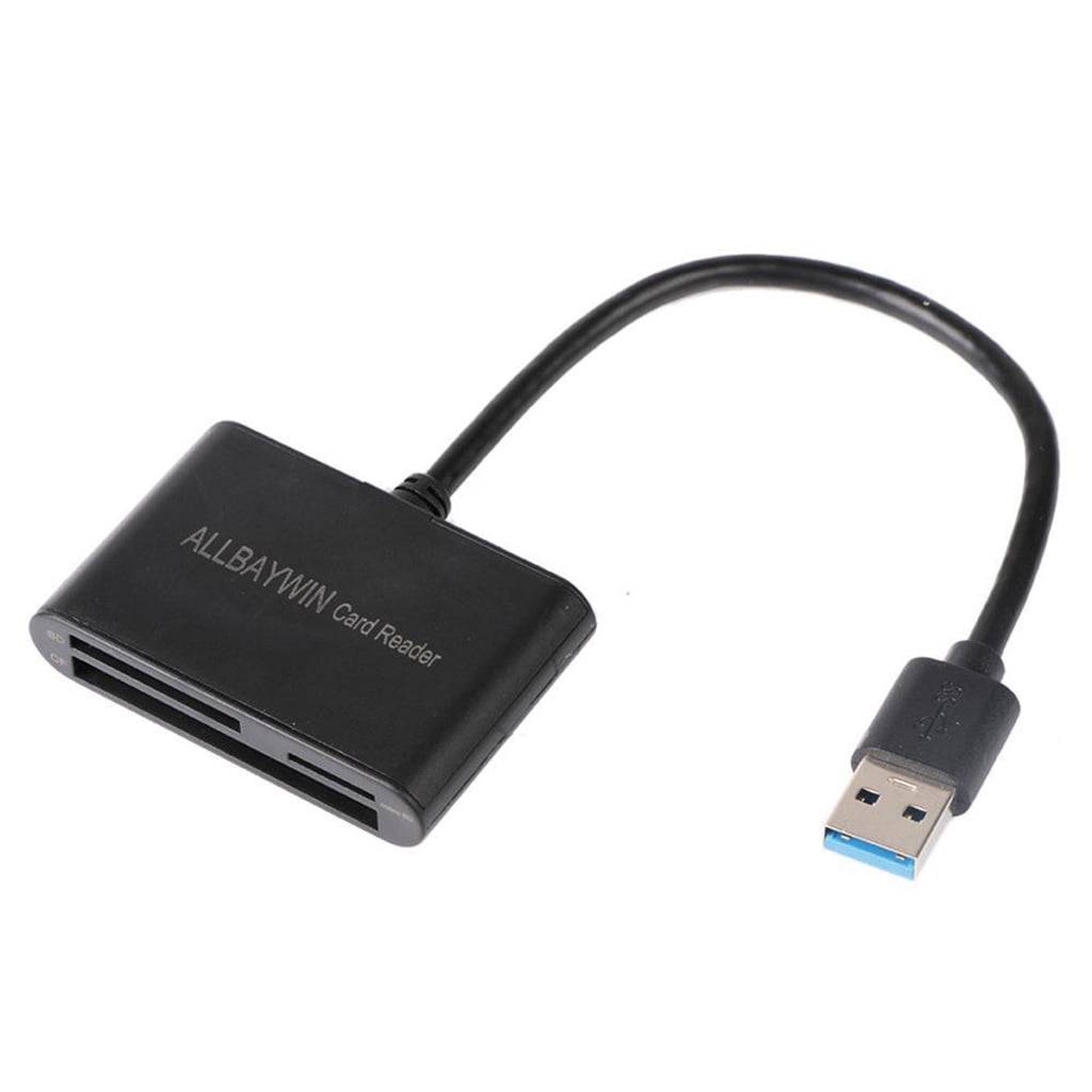 3-in-1 Compact Flash USB 3.0 Memory Card Reader Hub Adapter for Laptop ...