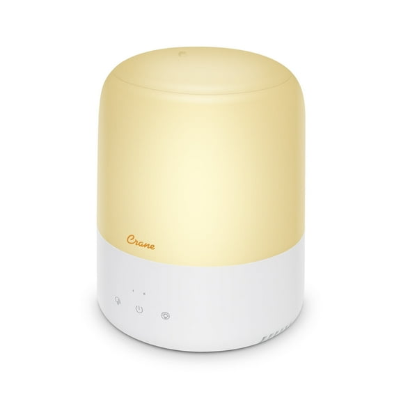 Compact 3-in-1 Cool Mist Humidifier, 0.5 Gallon Portable Room Humidifier with Sleep Support Night Light, Essential Oil Aroma Tray, Small Bedroom & Nursery Moisture Control