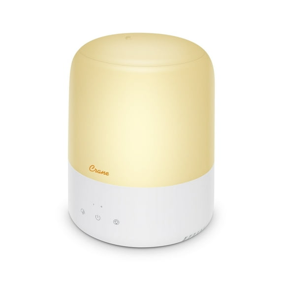 Compact 3-in-1 Cool Mist Humidifier, 0.5 Gallon Portable Room Humidifier with Sleep Support Night Light, Essential Oil Aroma Tray, Small Bedroom & Nursery Moisture Control