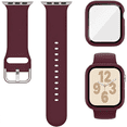 thumbnail image 1 of 3-in-1 Compatible for Apple Watch Band 40mm 41mm 42mm 44mm 45mm 46mm, Soft Silicone Sport Strap for iWatch Series SE 11 10 9 8 7 6 5 4 3, 1 of 5