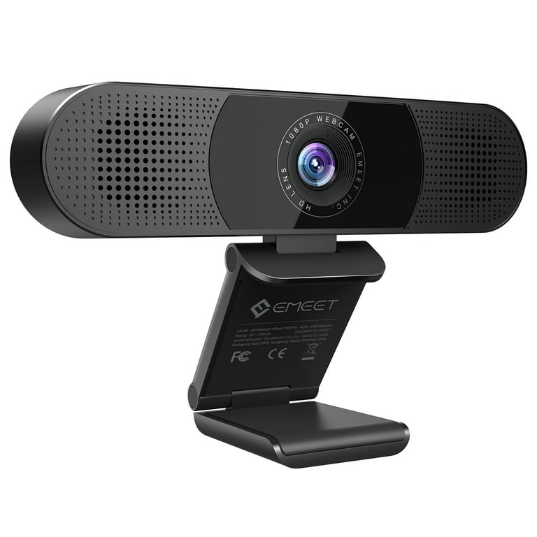 3 in 1 Conference Webcam 1080P Webcam with Microphone EMEET C980 Pro USB Camera Black streaming