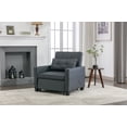 thumbnail image 1 of 3-in-1 Convertible Chair Pull out Sleeper Sofa Bed,Loveseat Sofa with USB Ports Wear-resistant and Anti-scratch,Convertible Sleeper Chair for Living Room,Black, 1 of 7