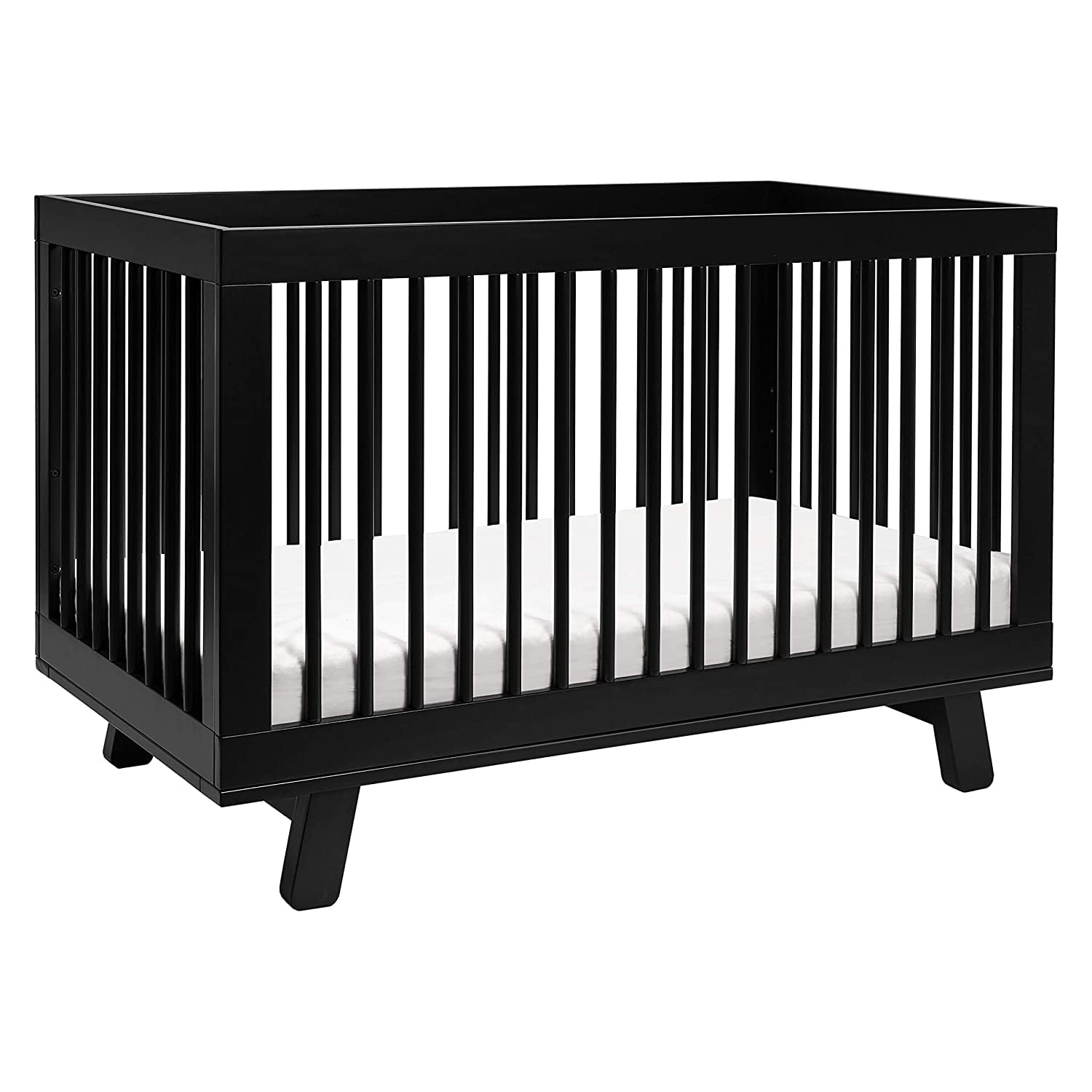 Hudson Black 3-in-1 Convertible Crib with Toddler Rail