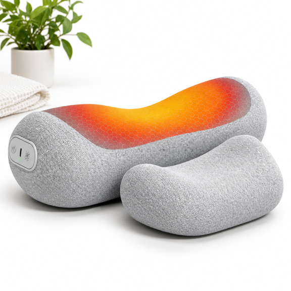 3-in-1 Cordless Neck Supportow With Heat Light Grey
