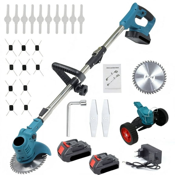 3-in-1 Cordless Weed Trimmer, 24V Portable Electric Brush Cutter, With Two 2600mAh Batteries and Charger for Garden and Yard Weed Control