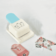 3-in-1 Craft Tag Punch, Manual Bookmark Present Label Maker, Multi-Size Flat Corner Paper Puncher for DIY Scrapbooking, Card Making, Office Supplies