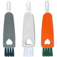 thumbnail image 1 of 3 in 1 Cup Lid Cleaning Brush,Multifunctional Crevice Portable Cup Lid Cleaning Brush 3Pcs for Bottle Gap Tight Spaces Cup Gift (Carrot, one Size), 1 of 10
