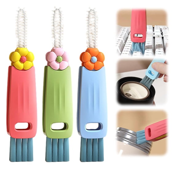 3 in 1 Cup Lid Gap Cleaning Brush, Multifunctional Insulation Bottle Cleaning Brush, Cup Lid Gap Cleaner, Home Kitchen Cleaning Brush Tools