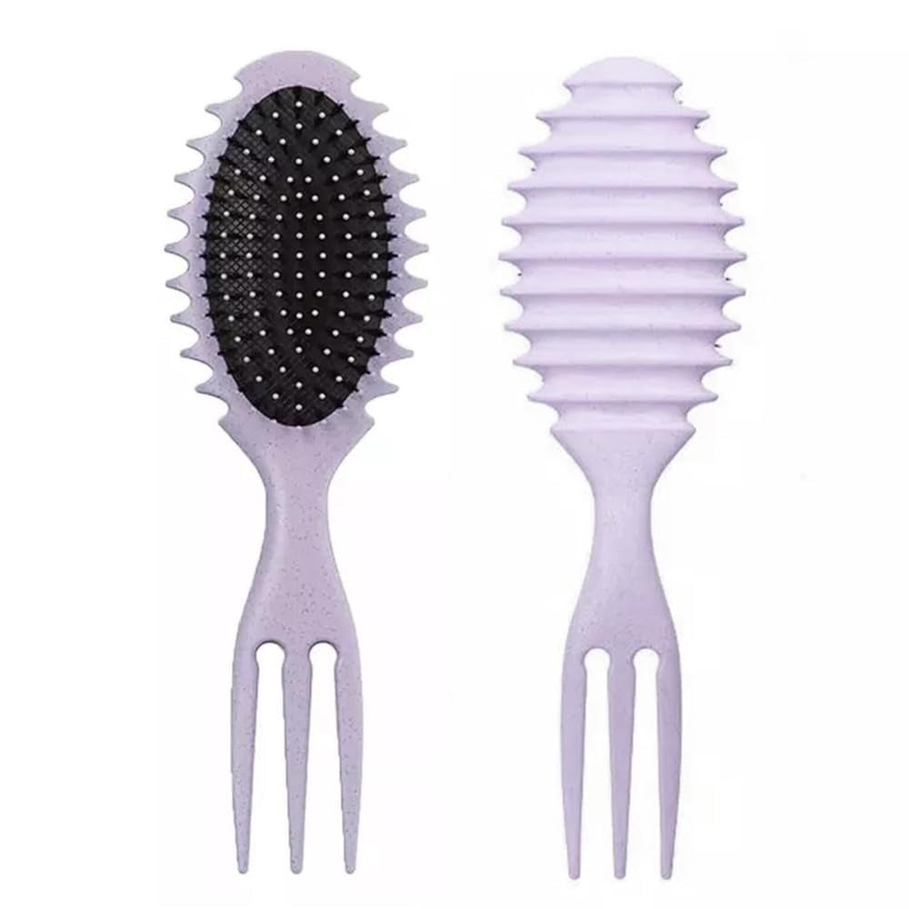 3in1 Curl Defining Bristle Brush Antistatic Air Cushion Hair Comb