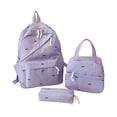 thumbnail image 1 of 3 in 1 Cute Mini dachshund Print Backpack Set, Lightweight Fabric Backpack with Lunch Handbag & Pencil Case, Casual Daily Backpack, 1 of 8