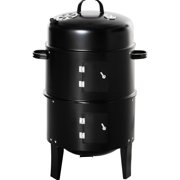 3-in-1 Design BBQ Smoker with Adjustable Air Control / Precise Heat for Outdoor Meals