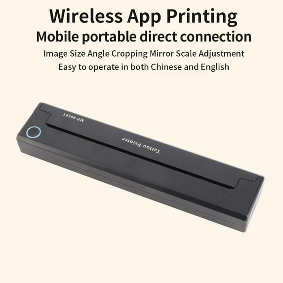 3-in-1 Design System: APP + USB + Bluetooth Printer for Custom Tattoos, Nails & Apparel - ABS Build Quality