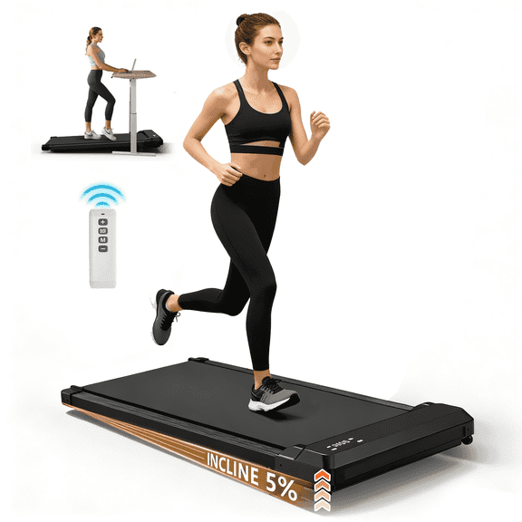 3-in-1 Under Desk Treadmill, 2.5HP Folding Walking Pad for Home & Office, Space-Saving Compact Design with Remote, 265 lbs Weight Capacity and Quiet Operation