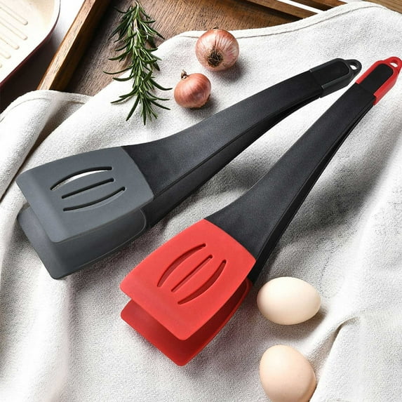 3-in-1 Detachable Grill Spatula Tongs Set, Stainless Steel Bbq Cooking Utensil with Clip-on Design for Easy Outdoor Grilling and Camping, UKHBMC | Black