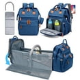 thumbnail image 1 of Baby Diaper Bag with Changing Station, Waterproof Diaper Bag Backpack for Moms Dads, Baby Shower Gifts, 1 of 7