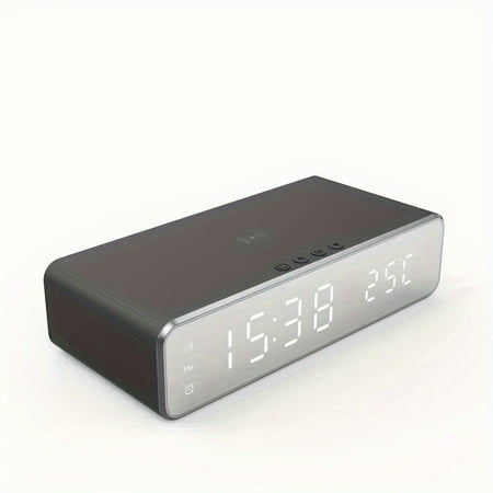 3-in-1 Digital Alarm Clock with LED Display, Temperature Reading, and Stylish Touch Control for Home and Office Use
