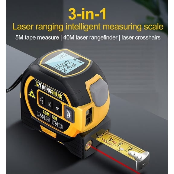 3 in 1 Digital Laser Measurer Tape Distance Meter Measuring Tool Range Finder