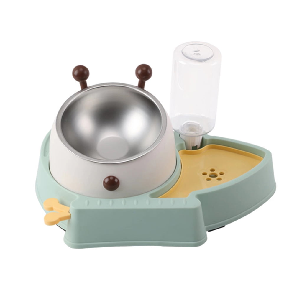 3 in 1 Dog Feeder Set Tilted Posture for Food Bowl Anti-Vomiting Raised Bowls with Water Dispenser Easy to Disassemb