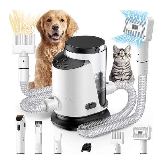 3 in 1 Dog Grooming Kit | Vacuum, Dryer & Clippers | 3L Canister for Large Dogs