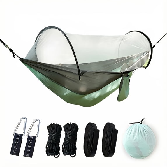 3-in-1 Double Camping Hammock with Mosquito Net & Sunshade