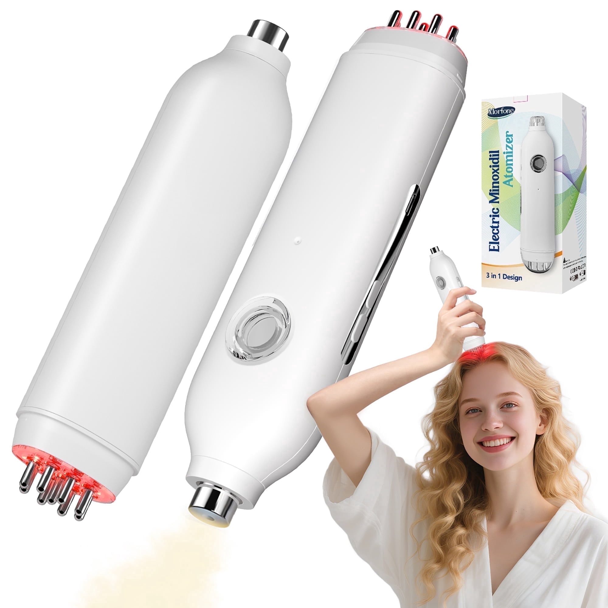 Morfone 2-in-1 Electric Scalp Massager Brush & Minoxidil