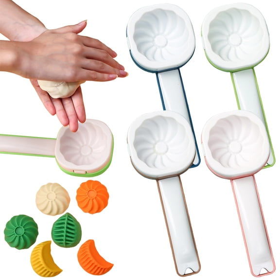 3-in-1 Dumpling Maker Press with 3 Shapes Mold,Multifunctional Baozi Empanada Ravioli Tool