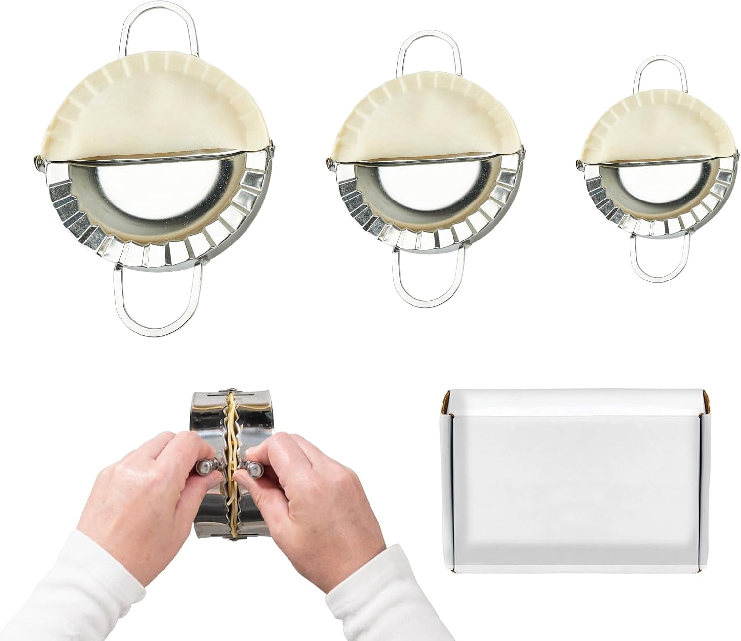 3-in-1 Dumpling Press, Pierogi Maker, and Empanada Maker 304 Stainless ...