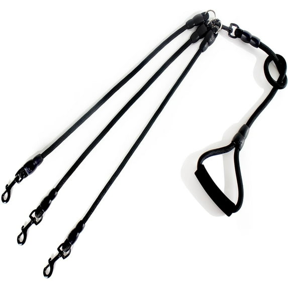 3 in 1 Durable Nylon Dog Leash with Padded Handle, 360° Swivel No Tangle Climbing Rope Removable Pet Traction Rope, Lead for Medium Large Dogs Blue