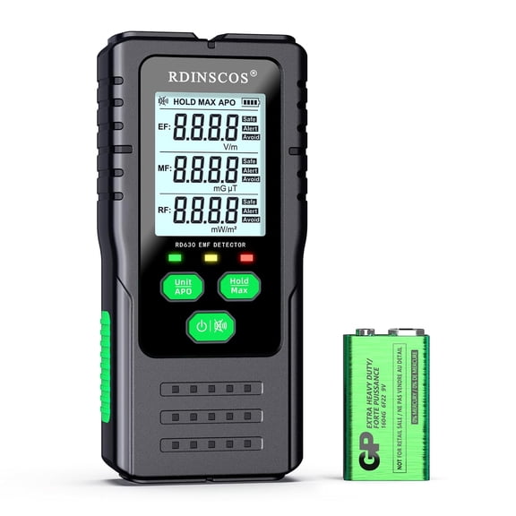 3-in-1 EMF Detector Electromagnetic Radiation Meter for Magnetic Electric Microwave Fields