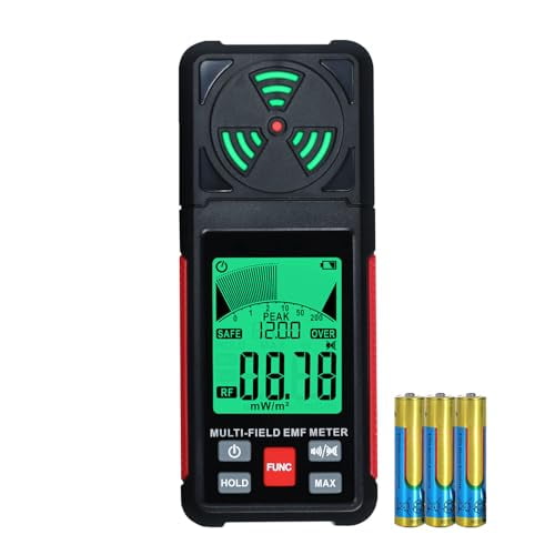 3-in-1 EMF ELF RF Meter: Portable Radiation Detector for EF/RF/MF/WiFi/Microwave Suitable for Home, Office, Ghost Hunting | Electrical