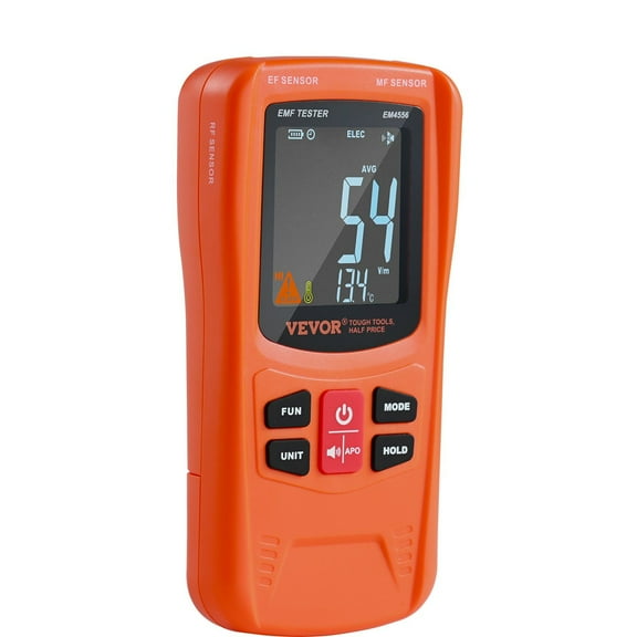 3-in-1 EMF Meter, 5Hz-6GHz RF/EF/MF Detector, Rechargeable Digital LCD EMF Tester for Ghost Hunting, 5G & Home Inspection, w/ Temperature Sensor