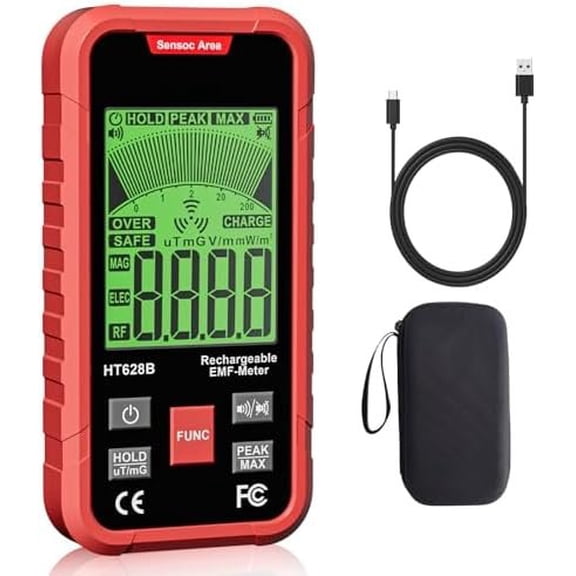 3-in-1 EMF Meter, Portable RF EF MF Detector