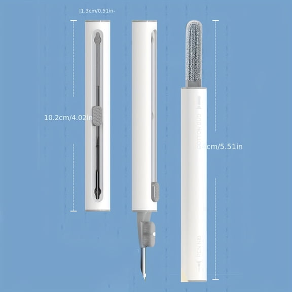 3-in-1 Earphone Cleaning Tool Set  Portable ABS Resin Tweezer & Brush Kit with Protective Case for iPhone, Android, PC & Laptops
