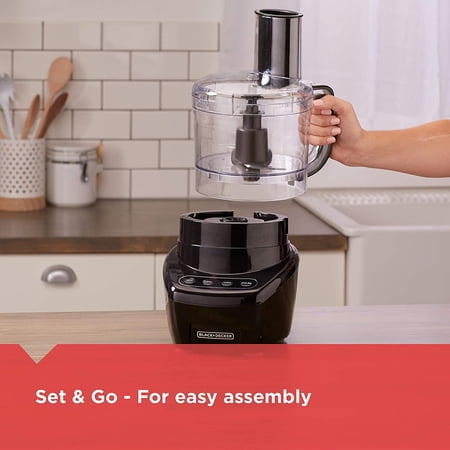 3-in-1 Easy Assembly 8-Cup Food Processor with Stainless Steel S-Blade and Touchpad Controls for Efficient Chopping and Mixing