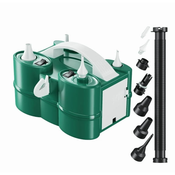 3-in-1 Electric Balloon Pump, Portable Air Pump for Latex 260q Foil Balloons, Dual Nozzle Balloon Blower Machine for Party Decoration, 110V AC Inflator Deflator for Inflatables Pool Floats Mattress