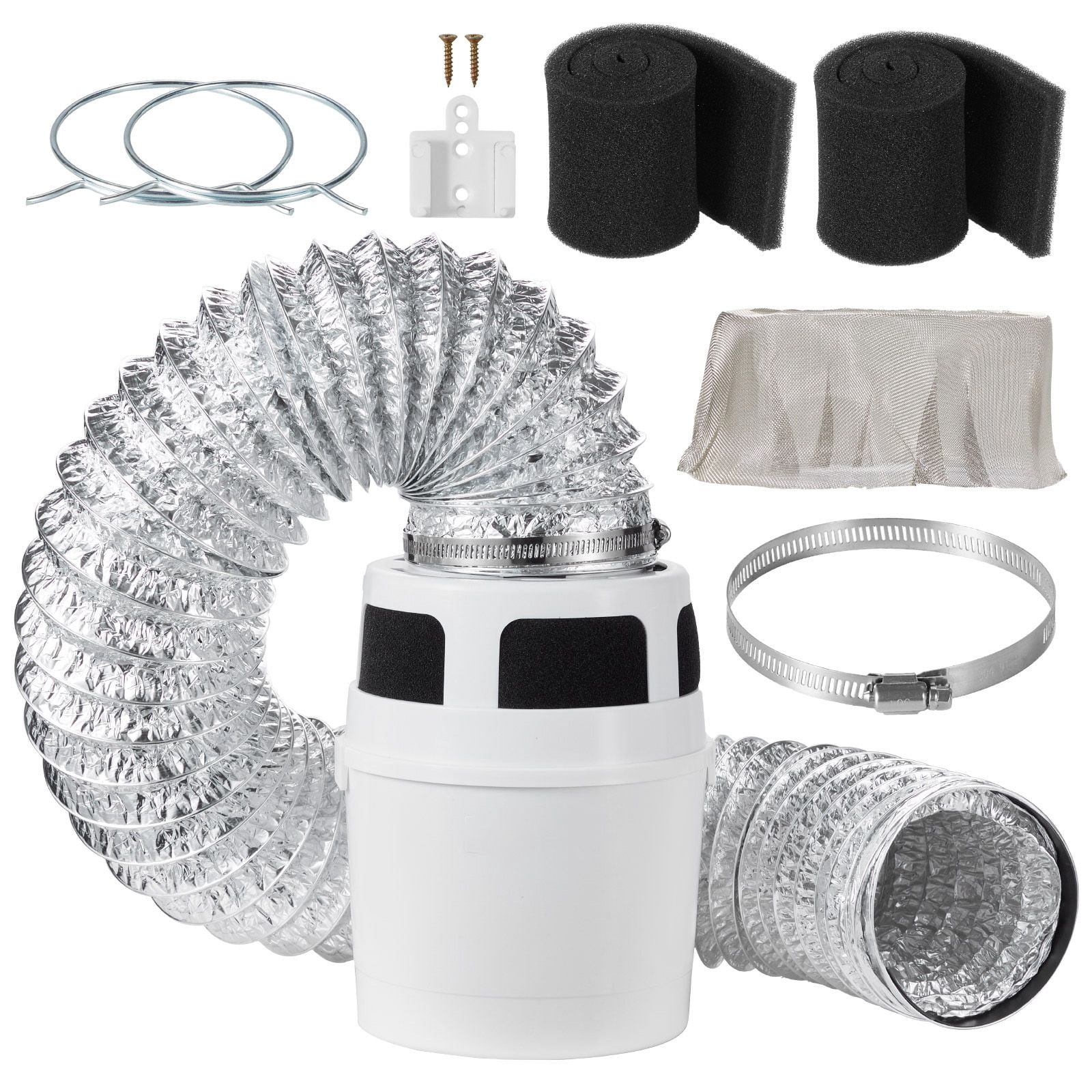 3-in-1 Electric Dryer Vent Kit with Bucket, Includes 4" x 5' Expandable Hose for Apartments&RVs, Lightweight&Easy Setup