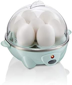 3-in-1 Electric Egg Cooker for Hard Boiled Eggs, Poacher Eggs, Omelet Maker & Vegetable Steamer, Holds 7, Mint (25504)