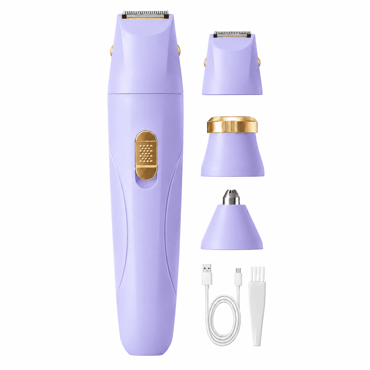 Electric Razor Auto Accessory 3-in-1 Electric Eyebrow Trimmer for Women, USB Rechargeable Facial Hair ...